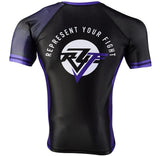 Purple Short Sleeve Ranked Rash guard.