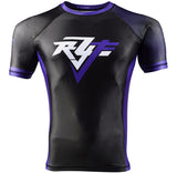 Purple Short Sleeve Ranked Rash guard.