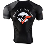 Black Belt Rank Rashguard With Red F!