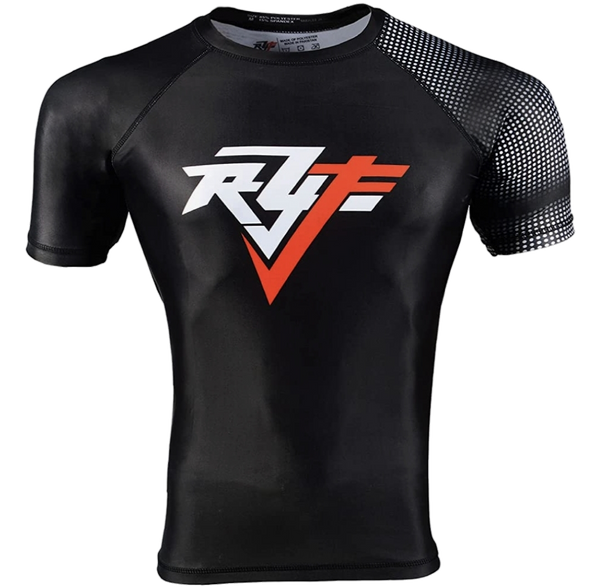 Black Belt Rank Rashguard With Red F!